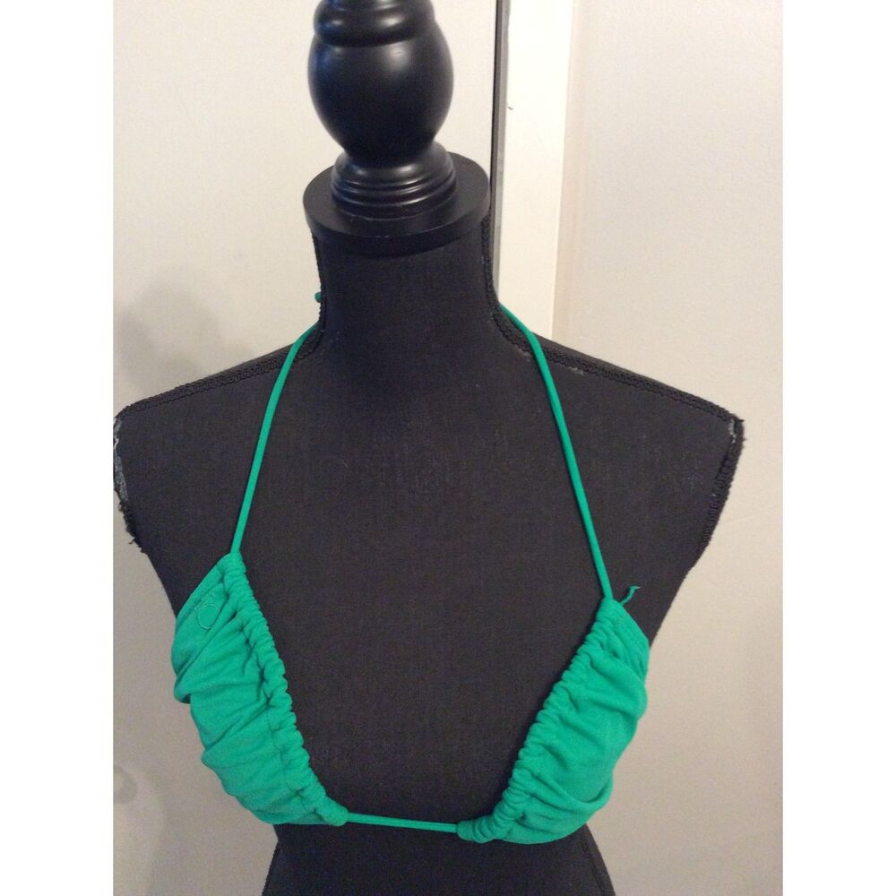 OP Kelly green Bikini Top Womens Triangle Large L 11-13 Juniors